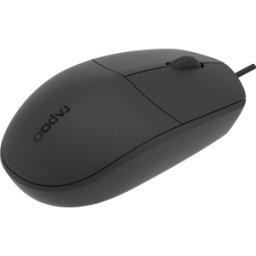 RAPOO N100 SW - Ratón (ratón), cable, USB, negro
