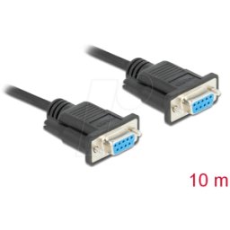 DELOCK 87525 - Cable de módem nulo, 9 polos, BU./BU. Manipulación