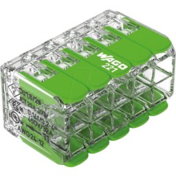 WAGO 221-430 - Borne de conexión, 4 mm², 10 conductores, gama verde
