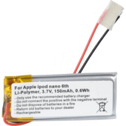 ECO GMBH AKKU IPD NANO 3 - Reproductor de MP3 batería para iPod nano 6G de Apple, Li