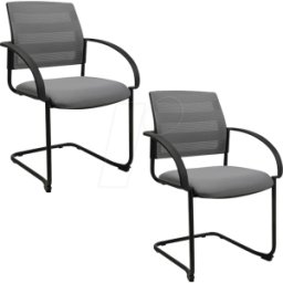 TST AIRWORK GR - Sillas de visita TOPSTAR gris 2-pack