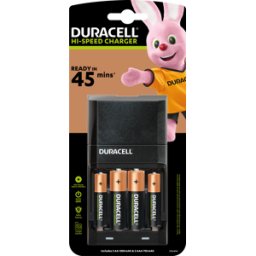 DURACELL DURA CHA CEF27 - Cargador rápido, NiMH, negro, incl. 2 pilas AA (Mignon),