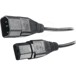 FREI NKKV 050 SW - Alargador de cable de alimentación, C14, 0,5 m, negro, C1