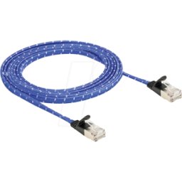 DELOCK 80384 - Cable de red plano RJ45 Cat.6A U/FTP 2 m azul