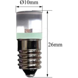 BARTHELME BARTH 70113415 - Lámpara led plana 10x26 E10 Tagesl. 12V.