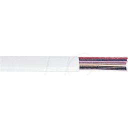 FREI MPFK 8W-100 - Cable modular, plano, 8 vías, blanco, 100 m