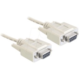 DELOCK 84077 - Cable serie de módem nulo de 9 clavijas, conector hembra/