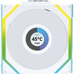 LIAN 12RSLLCD1WW - Lian Li Ventilador LCD Inalámbrico, ARGB, PWM, Inverso, 1