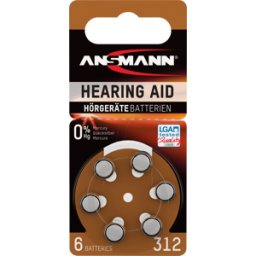 ANSMANN ANS 1516-0148 - Batería para audífonos, zinc-aire, 7,90x3,60 mm, A