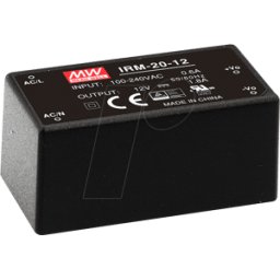 MEAN WELL IRM-20-5 - Convertidor CA/CC, 85~305 VAAC, 120~430 VDC, 5 VoutDC, mó