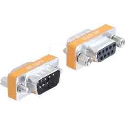 DELOCK 65255 - Adaptador Sub-D de 9 clavijas macho/hembra de módem nulo