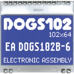 DISPLAY VISIONS EA DOGS102B-6 - Módulo gráfico LCD con RAM de visualización, 33,6 x 22,4 mm, bla