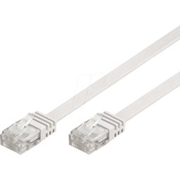 GOOBAY 93358 - Cable de conexión plano CAT 5e, 1 m, blanco