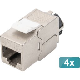 DIGITUS DIGI DN-93617-4 - Módulo Keystone Cat.6a, apantallado con gestor de cables intel