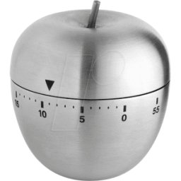 TFA DOSTMANN TFA 38103054 - Temporizador de cocina "Apple", reloj de acero inoxidable