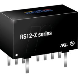 RECOM RS12-2405SZ - Convertidor RS DC-DC, 9-36 Vin, Único, 5 Vout, 2400 mA, S