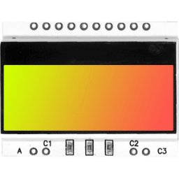 DISPLAY VISIONS EA LED36X28-GR - Iluminación LED para EA DOGS104x, 33,5 x 12,5 mm, amarillo-verde