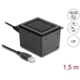 DELOCK 90600 - Escáner de códigos de barras, 2D, USB, fijo