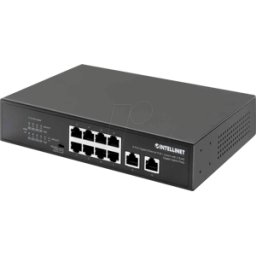 INTELLINET INT 561402 - Switch, 10 puertos, Gigabit Ethernet, PoE+