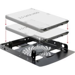 DELOCK 18198 - Soporte de instalación 3.5" > 2 x Unidad de disco duro de 2.5