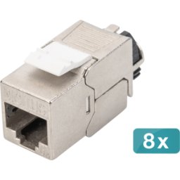 DIGITUS DIGI DN-93617-8 - Módulo Keystone Cat.6a, apantallado con gestor de cables intel