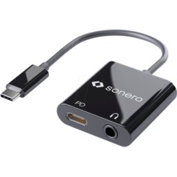 SONERO SON UA200 - Convertidor USB C a jack de 3,5 mm + USB-C PD