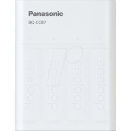 PANASONIC ENELOOP BQ-CC87C - Cargador de sobremesa, NiMH, batería externa, incl. 4 pil