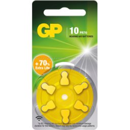 GP-BATTERIES GP AID 10-6 - Batería de audífono, zinc-aire, 5,80x3,60 mm, AID