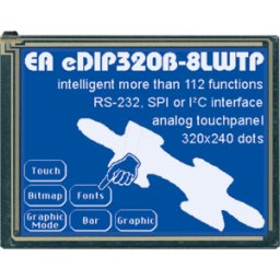 DISPLAY VISIONS LCD EDIP320B8LWT - Pantalla LCD, 320x240 píxeles, bl-ws negativo, táctil