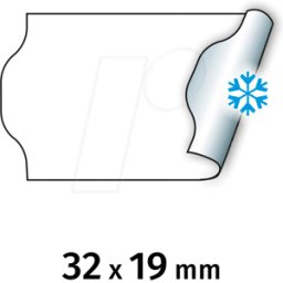 METO 30007367 - Etiquetas de precios, 32x19 mm, blanco, ultrafrío, 5000 u