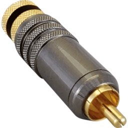 BKL 0101020 - Conector RCA, codificación de color negro, contactos dora