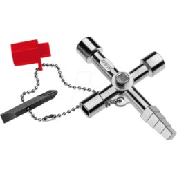 KNIPEX KN 00 11 04 - Llave universal, profesional, llave para armario de distribuci&o
