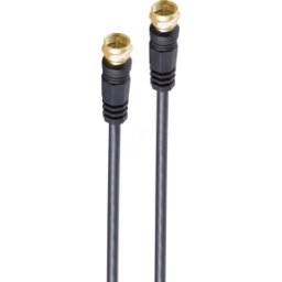 SHIVERPEAKS SHVP 80094G128S - Cable de conexión SAT con ferrita, >100 DB, negro 3,75 m.