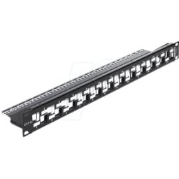 DELOCK 43278 - 19" Keystone Patch Panel de 24 puertos escalonado