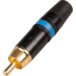 REAN NEUTRIK NYS373-6 - Conector RCA, codificación de color azul, contactos dorad