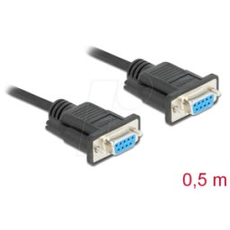 DELOCK 87308 - Cable de módem nulo, 9 polos, conector hembra/conector he