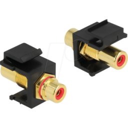 DELOCK 86744 - Módulo Keystone conector hembra RCA > conector hembra RCA