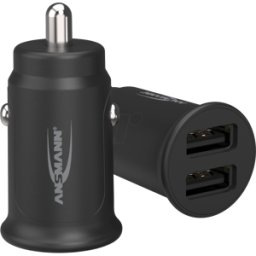 ANSMANN ANS 1000-0030 - Cargador USB CC212, 12 W, 5 V, 2400 mA, vehículo, 2 puert