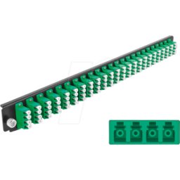 DELOCK 43370 - Panel frontal de caja de empalmes de 19", 24 puertos, LC Quad, v