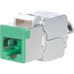 INTELLINET INT 791335 - Módulo Keystone RJ45, Cat.6a, STP, Slimline, verde