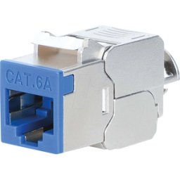 INTELLINET INT 791342 - Módulo Keystone RJ45, Cat.6a, STP, Slimline, azul