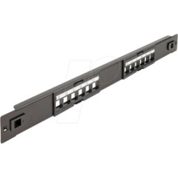 DELOCK 66821 - 19" Keystone Patch Panel de 12 puertos sin necesidad de herramie