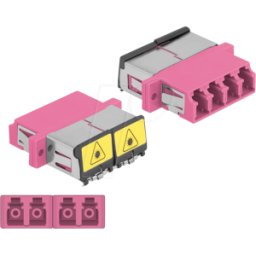 DELOCK 86906 - Acoplamiento de fibra óptica LC/LC Quad