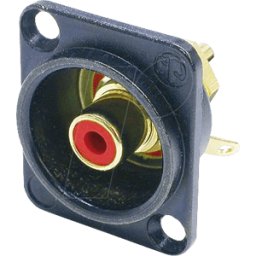 NEUTRIK NF2DB-0 - Conector hembra de montaje en panel RCA, codificación de