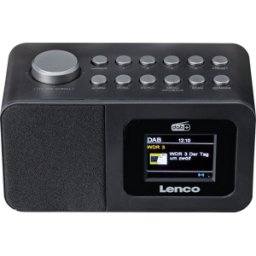 LENCO CR-625BK - Radio despertador DAB+/FM, pantalla LCD