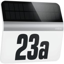 STEINEL 007140 - Luz solar del LED, luz del número de la casa, plata, IP44