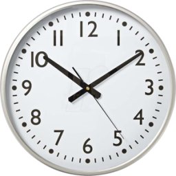 NEDIS N CLWA016PC38AL - Reloj de pared, diámetro: 380 mm, plástico, platea