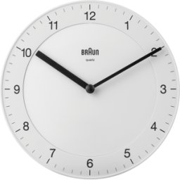 BRAUN BC06W - Reloj de pared de cuarzo analógico blanco