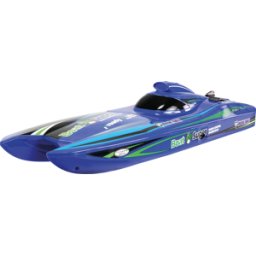 AMEWI 26114 - Lancha motora RC, flecha azul, catamarán, Jet Drive, 2,4