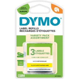 DYMO S0721800 - DYMO LT 3 Starter Pack, 12 mm, papel/plástico/metal